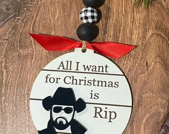 Cowboy Christmas Ornament/All I Want For Christmas Ornament/Trainstation