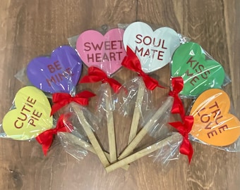 Conversation Heart Pops/Conversation Hearts/Valentine Hearts/Valentine Pops/Conversation Hearts/Conversation Heart Lollipops