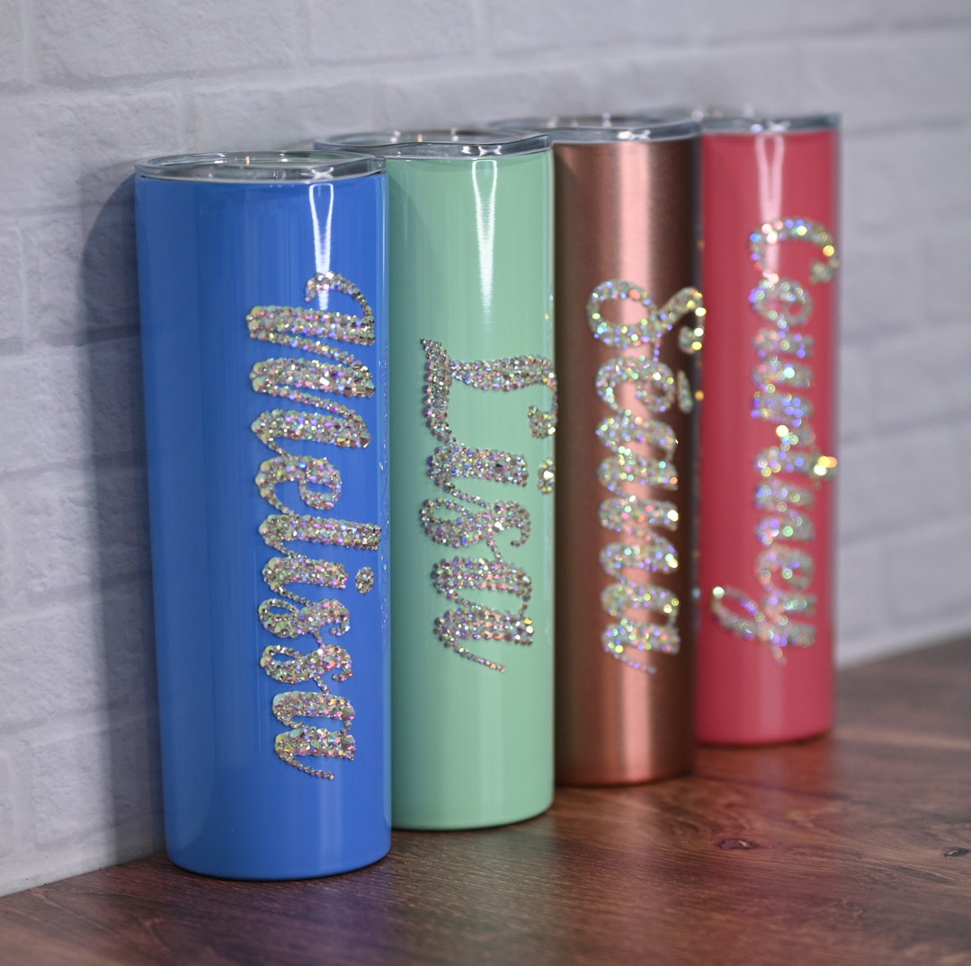 Custom Rhinestone Tumbler 20 Oz, Personalized Bling Tumblers ...