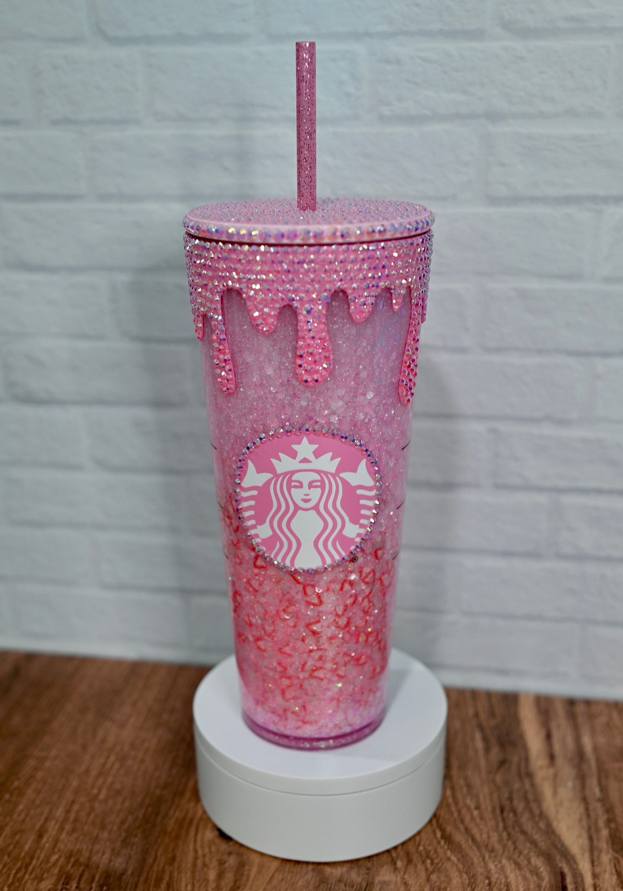 Vintage Handmade Strawberry Berry Kawaii 80s Pink Glitter