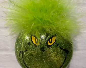 Whimsical Ornament/Christmas decor/whimsical christmas tree ornament/Grinch ornament