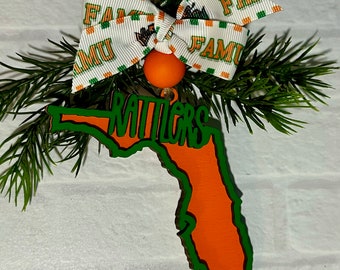 Florida A & M University Christmas Ornament/FAMU Ornament/FAMU Rattlers Gift/FAMU Rattlers Swag