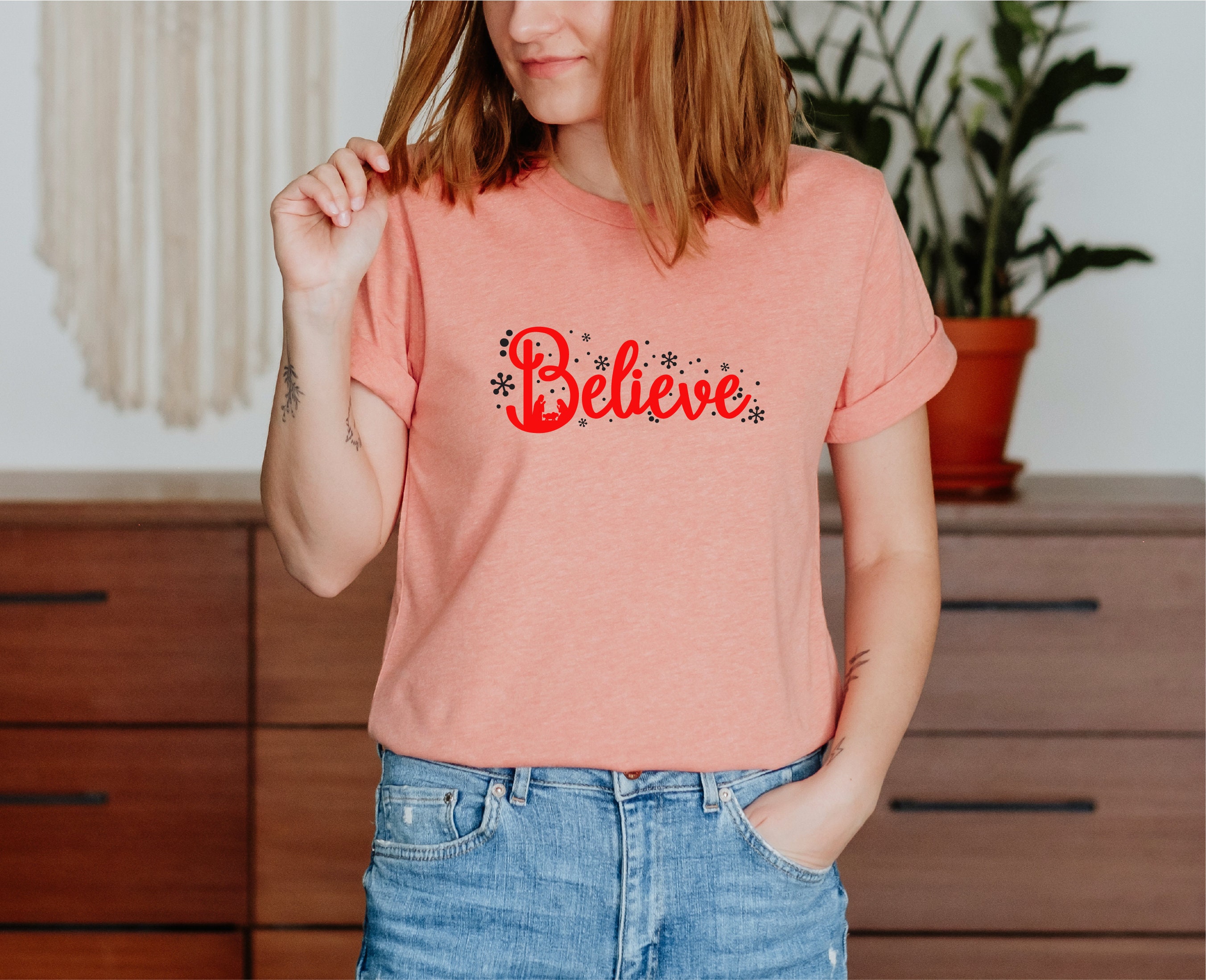 Discover Believe Christmas Shirt, Christmas Believe Shirt, Christmas Party Shirt, Christmas T-Shirt, Christmas Family Shirt, Believe Shirt