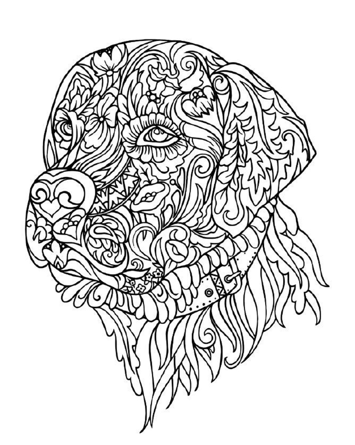 Mandala Animal coloring pages Etsy
