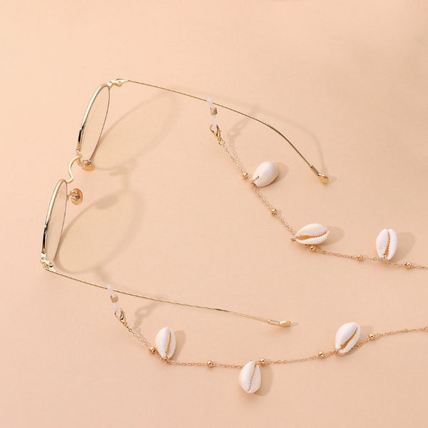 Cowrie Shell Lunettes de soleil Summer Chain Lunettes Band Holder