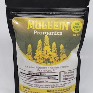 100 Organic Mullein tablets by Prorganics