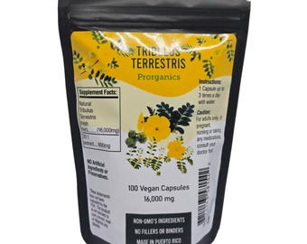 Tribulus Terrestris Extract 16,000mg, 100 Capsules - 100 Servings, Non-GMO, Gluten Free