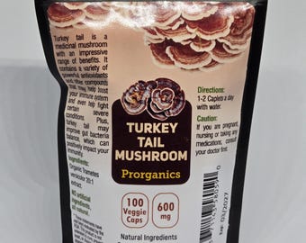 Natural Turkey Tail Mushroom Capsules by Prorganics