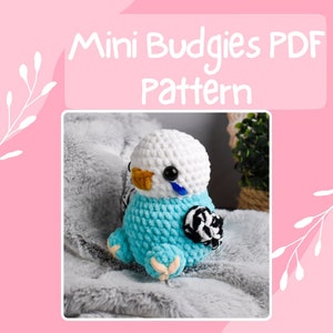 Mini Budgie Crochet Pattern, PDF DOWNLOAD ONLY