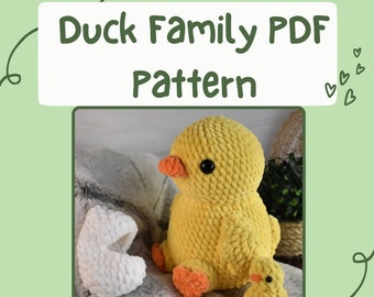 Duck Family Crochet Pattern, PDF DOWNLOAD ONLY