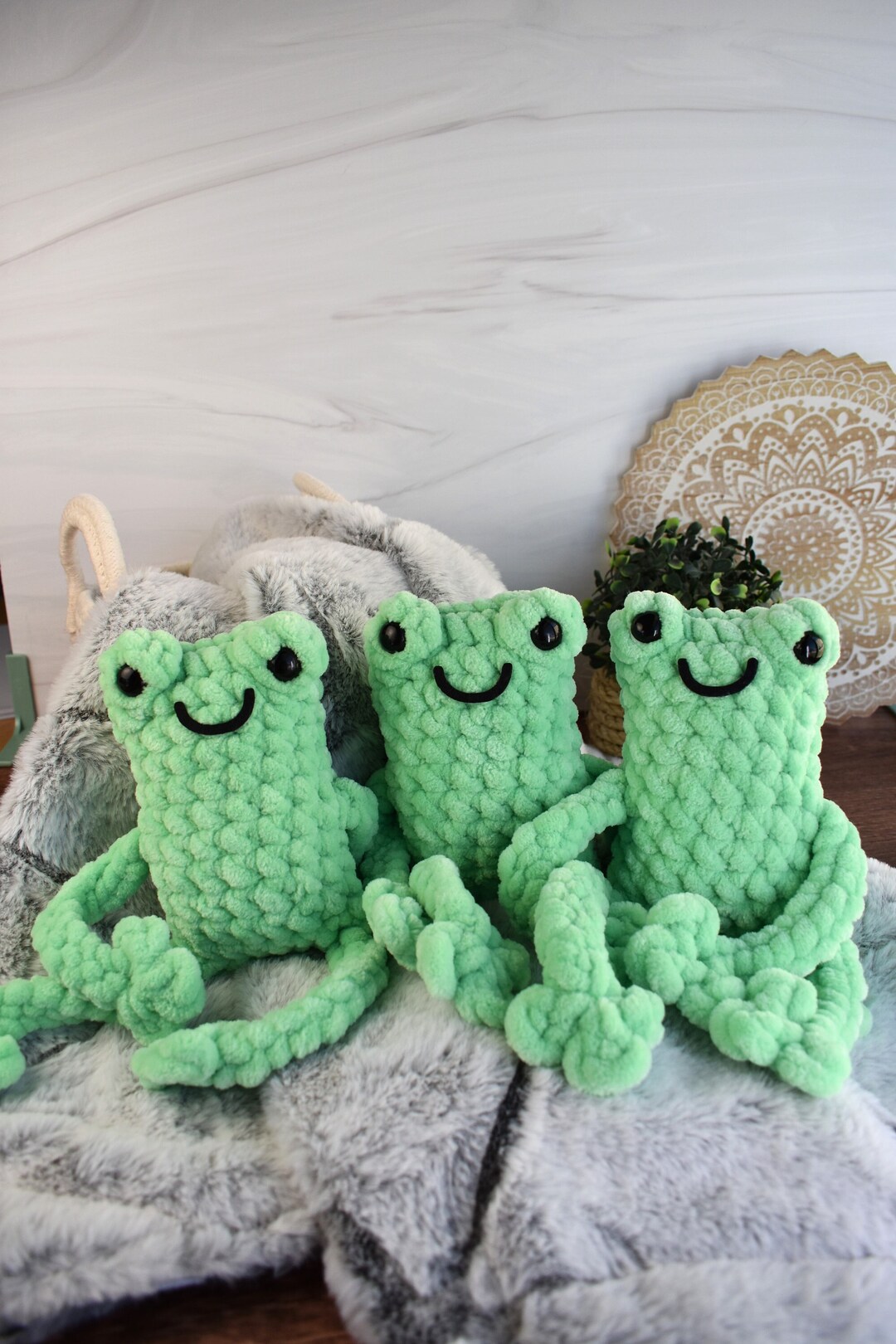 Crochet Jumbo Leggy Frog Plush Etsy