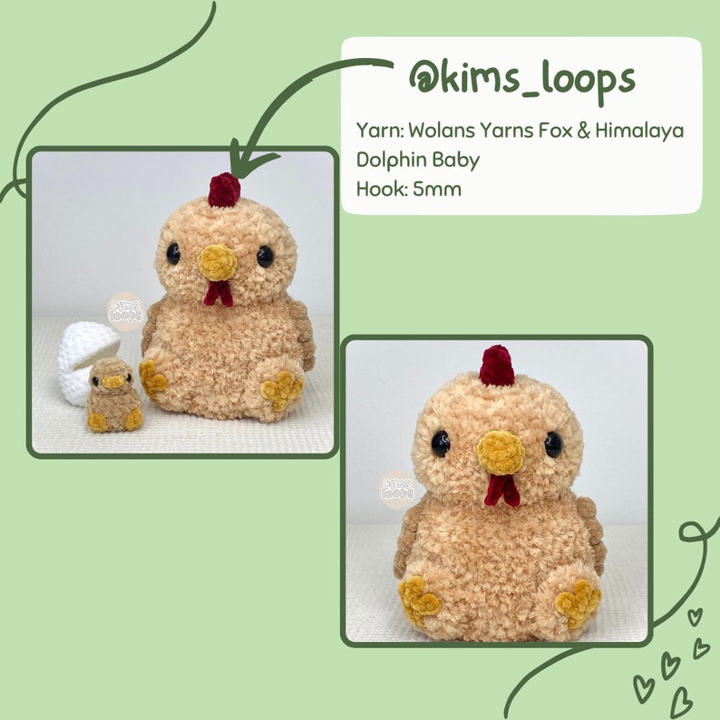 Chicken Family Crochet Pattern, PDF DOWNLOAD ONLY zdjęcie 5