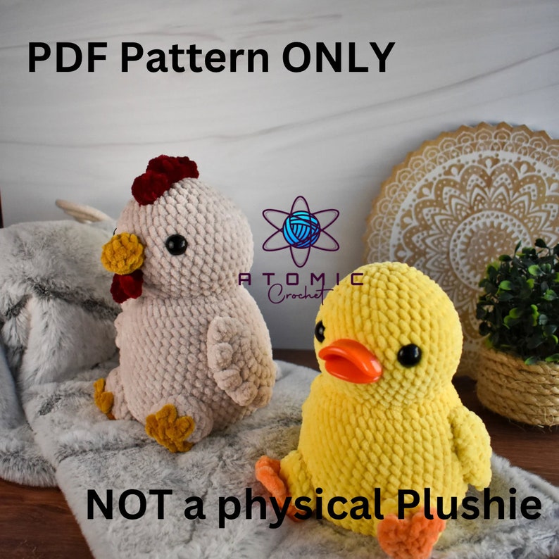 Chicken & Duck Family Combo Pattern, PDF DOWNLOAD ONLY image 2