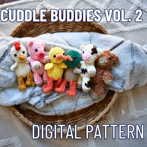 Cuddle Buddies Volume 2 Crochet Pattern, PDF DOWNLOAD ONLY