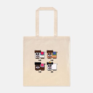 Yak. Yak. Yak. Dri. Tote| tote bag, totes, canvas, canvas bag, bag, tashi delek, Tibetan tote, Tibetan, Tibetan bag, gift, yaks, yak tote