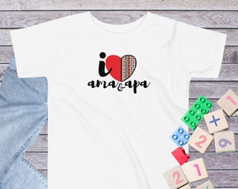 I Heart Ama & Apa Kleinkind Shirt| T-Shirt für Kleinkinder, Tibetisches Kindershirt, Kinderkleidung, Tashi Delek, I Herz Mama und Papa, Ama, Apa