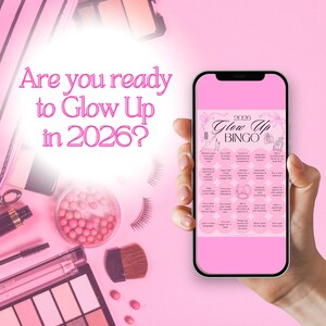 2026 Glow Up Bingo: Self-Care Challenge, New Year Goals (Digital Download) image 6
