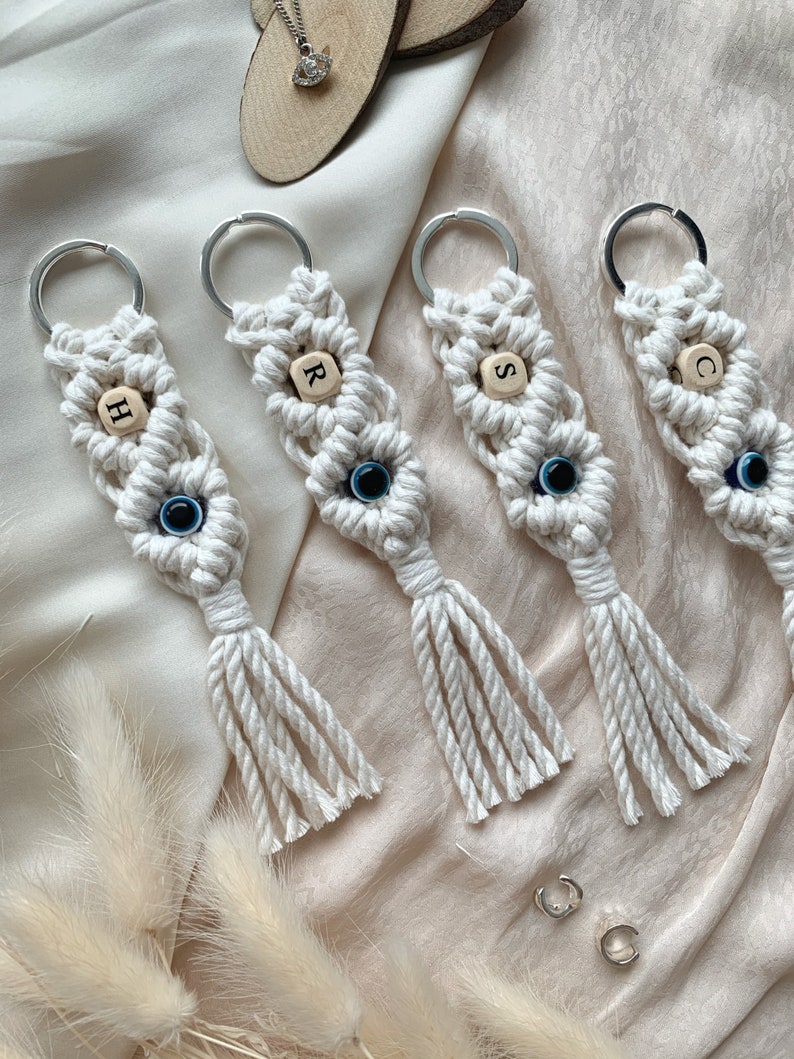 Macrame keychain Nazar personalized image 1