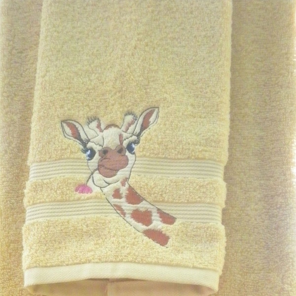 Giraffe Bath Towel Etsy