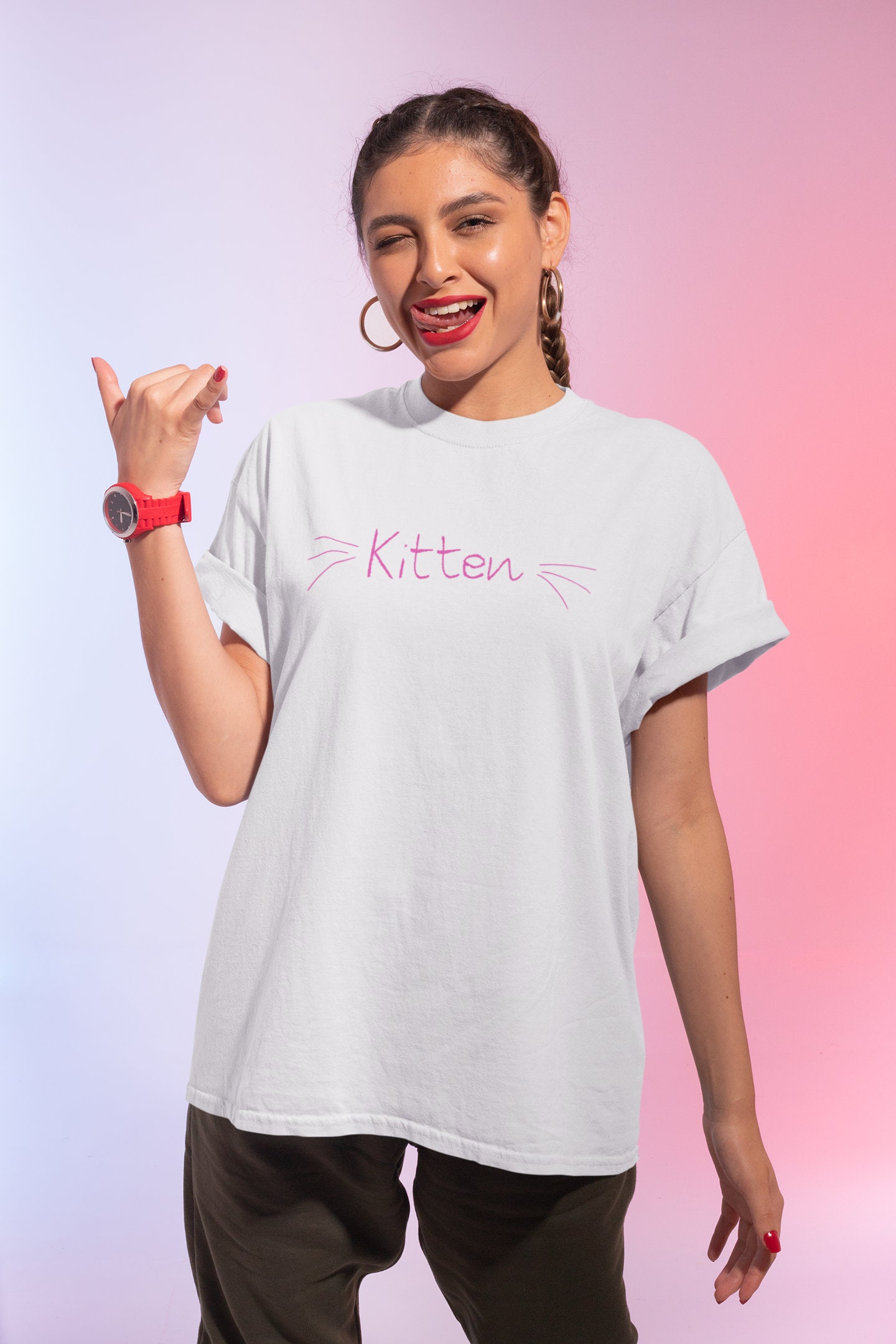 Kitten White Cat T-Shirt | Etsy