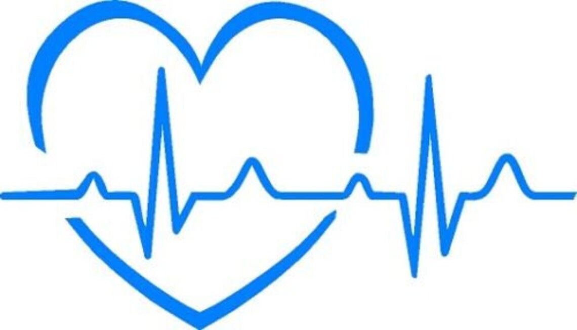 Autocollant vinyle ECG Cardiac Heart Trace Vinyl Sticker Etsy