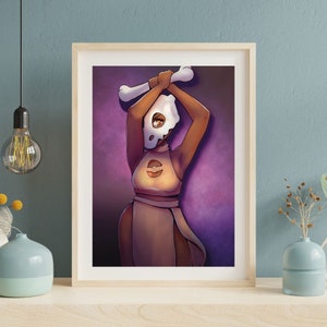 Cubone Girl Pokemans 11x17 Art Print