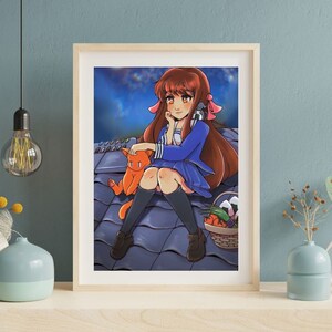Tohru and Kyon-Kyon Fruit Basket Shojo Anime 11x17 Art Print