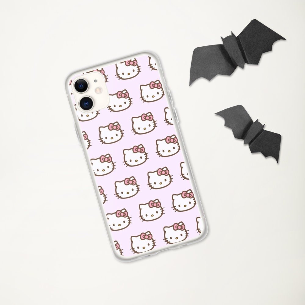 Hello Kitty iPhone caso lindo patrón de ilustración de dibujos | Etsy
