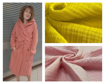 4 Layer Muslin Bathrobe for Women, Womens Bathrobe, 100% Cotton Bathrobe For Women Turkish Bathrobe, Ultrasoft Turkish Towel Robe, Spa Robe