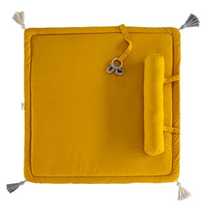Tappetino da gioco imbottito per neonati in tessuto di cotone, regalo per neonati, tappetino da gioco organico, tappetino per attività per neonati, tappeto per la cameretta dei bambini, tappetino per gattonare, neonato, Tummy Time
