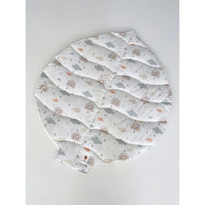 Cotton leaf organic play mat, Cotton play mat, Gift for newborn, Baby activity mat, Baby floor rug, Soft natural floor mat