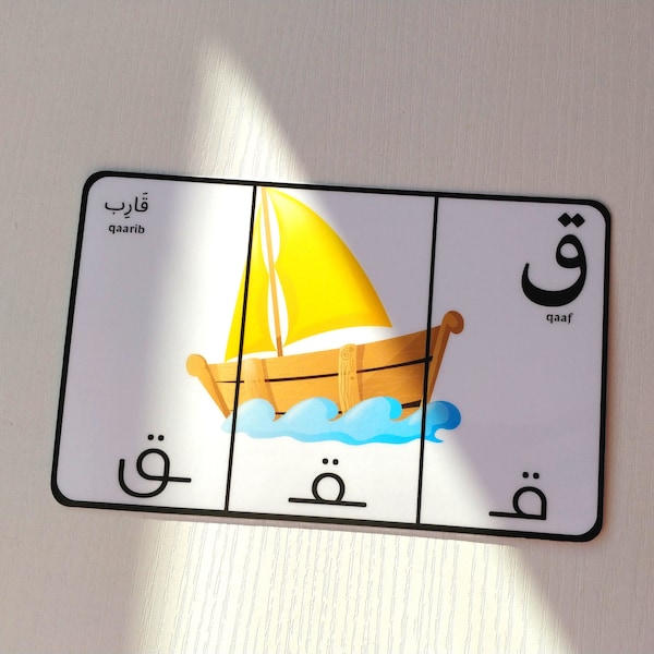 Arabic Alphabet 3 Letter Form Puzzles- First, middle and last Letter formation/positions,hands on activity, 28Arabic Alphabet Picture puzzle