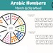 Arabic Number Matching Game, Educational Printable Math Wheel ...