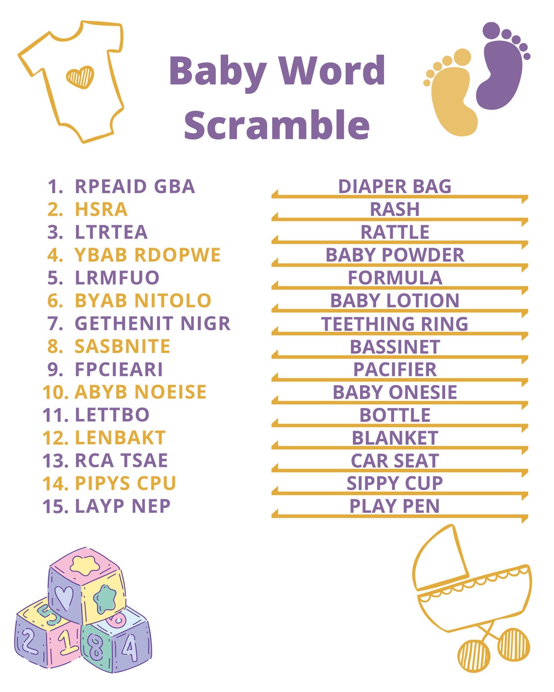 baby shower games gender reveal party game unisex boy or etsy