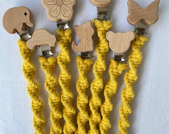 Macrame Baby Pacifier Clip