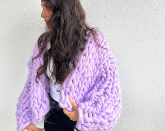 Cardigan, Chunky Cardigan, Wool Cardigan, Knit Chunky Cardigan, Hand Knit Cardigan