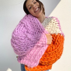 Cardigan, Cardigan spesso, Cardigan di lana, Cardigan spesso lavorato a maglia, Cardigan lavorato a mano