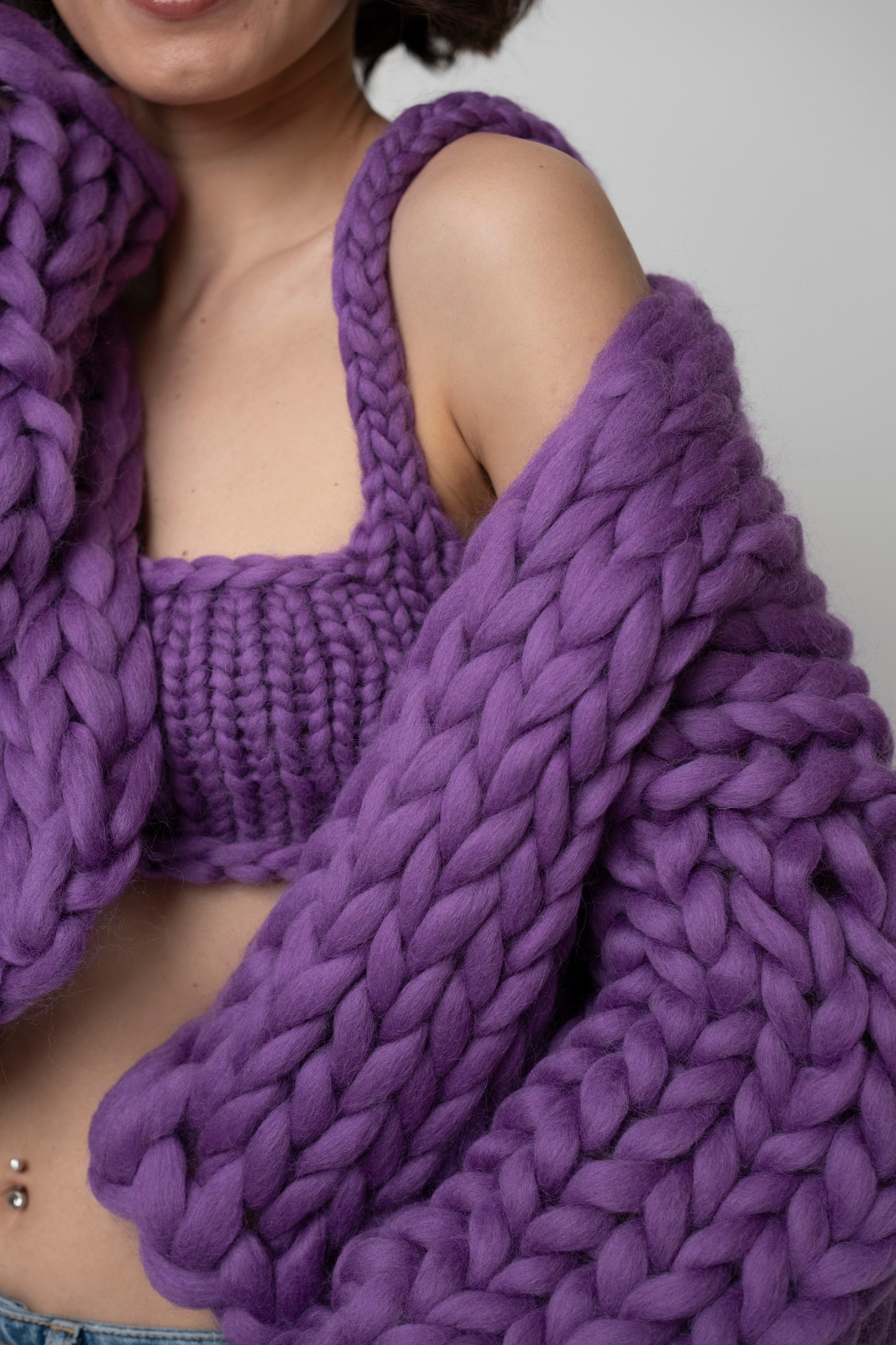 Purple Knit Top New Zealand