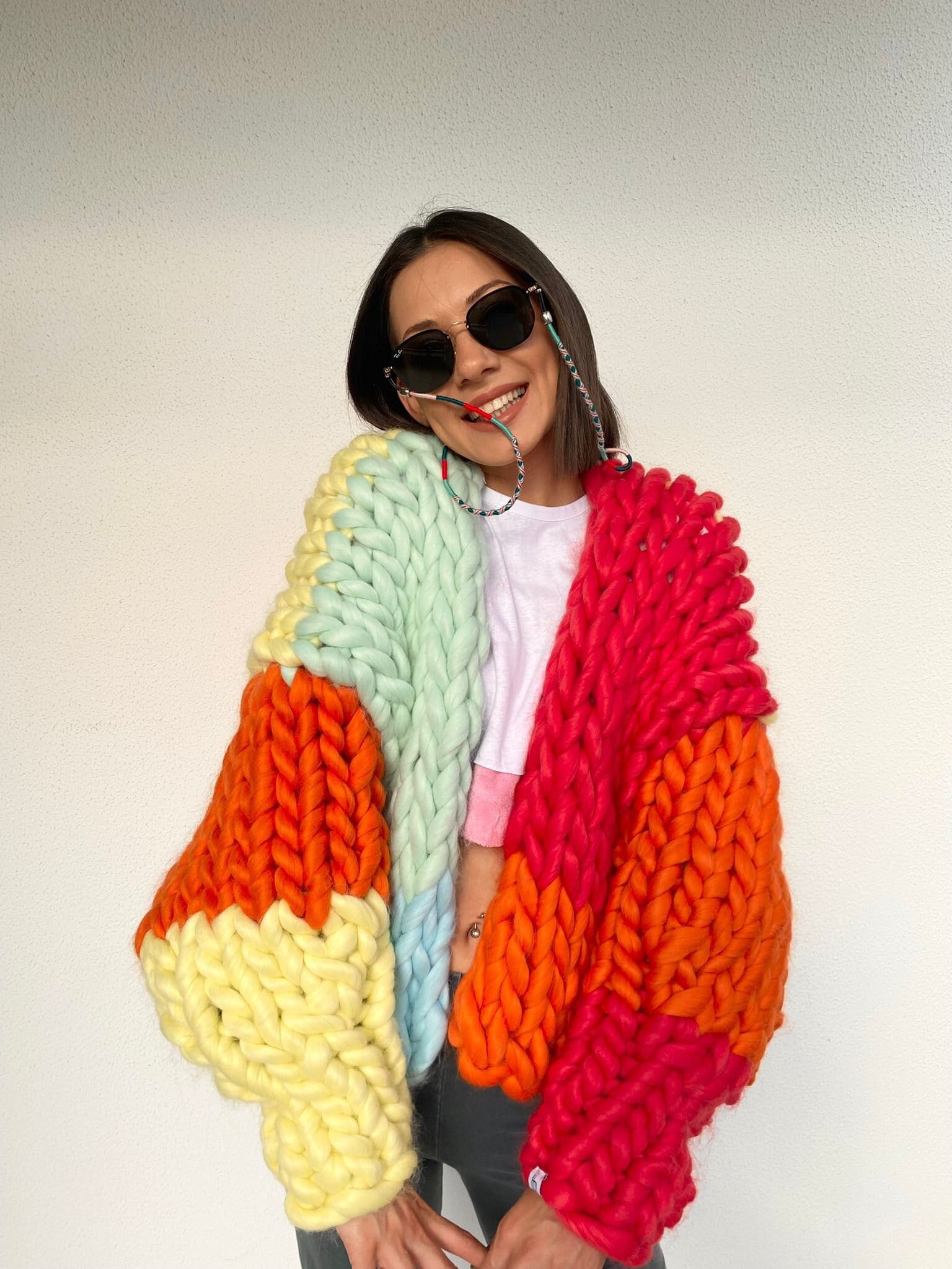 Cardigan, Chunky Cardigan, Wool Cardigan, Knit Chunky
