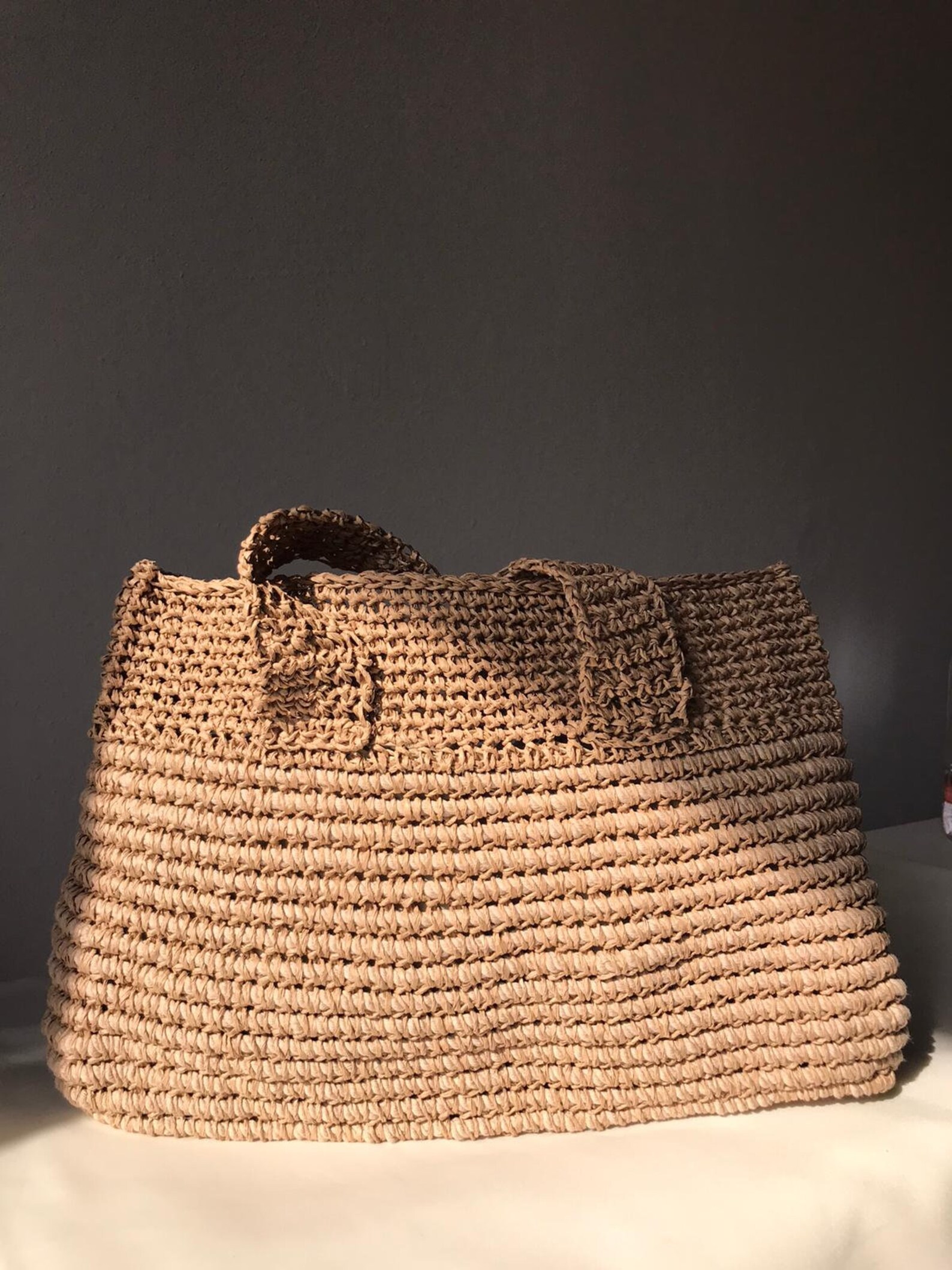 RAFFIA TOTE BAG Tote bag Shoulder bag Raffia handmade Etsy