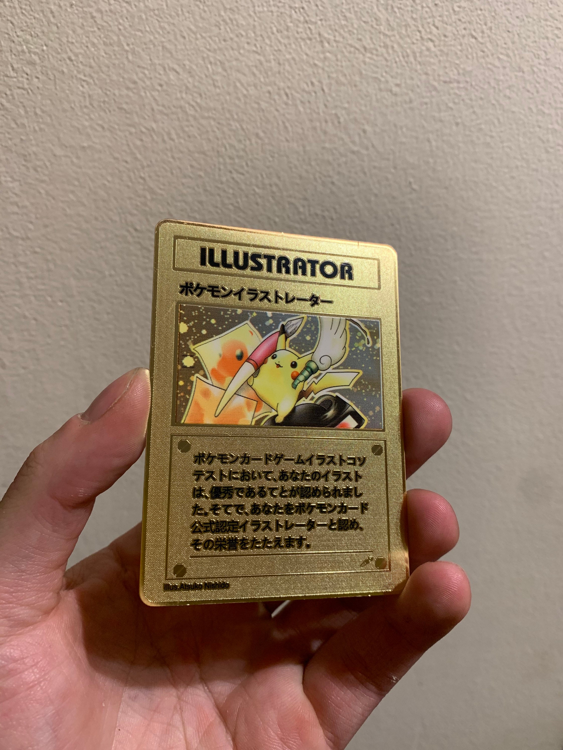 Carte Pokémon ILLUSTRATOR PIKACHU Carte métal personnalisée Etsy