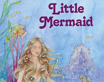 Little Mermaid Personalized Hardcover 6"x9" Book - Your Child the Hero with name on every page - Made to Order