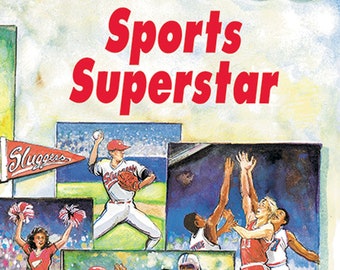 Sports Superstar Personalized Book - Your child is the hero of the story with name on every page -  Custom Made to Order 6"x9" hardback