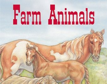 Farm Animals Personalized Hardback 6" x 9" Book  Custom Made to Order  - Child is the hero of the story!