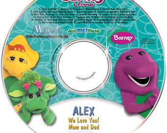 Barney and Friends ™ Personalized CD, Digital or Combo Name Sung/Said 80 times  Custom Made to Order