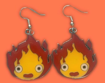 Calcifer from Howl’s moving castle earrings