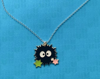 soot sprite necklace - 17.7inch/45cm silver necklace