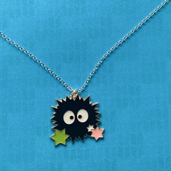 soot sprite necklace - 17.7inch/45cm silver necklace