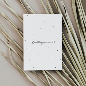 Postkarte Lieblingsmensch | DIN A6 Geschenk | Punkte minimalistisch
