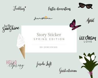 60+ Instagram Story Sticker | Spring Edition Spring Easter
